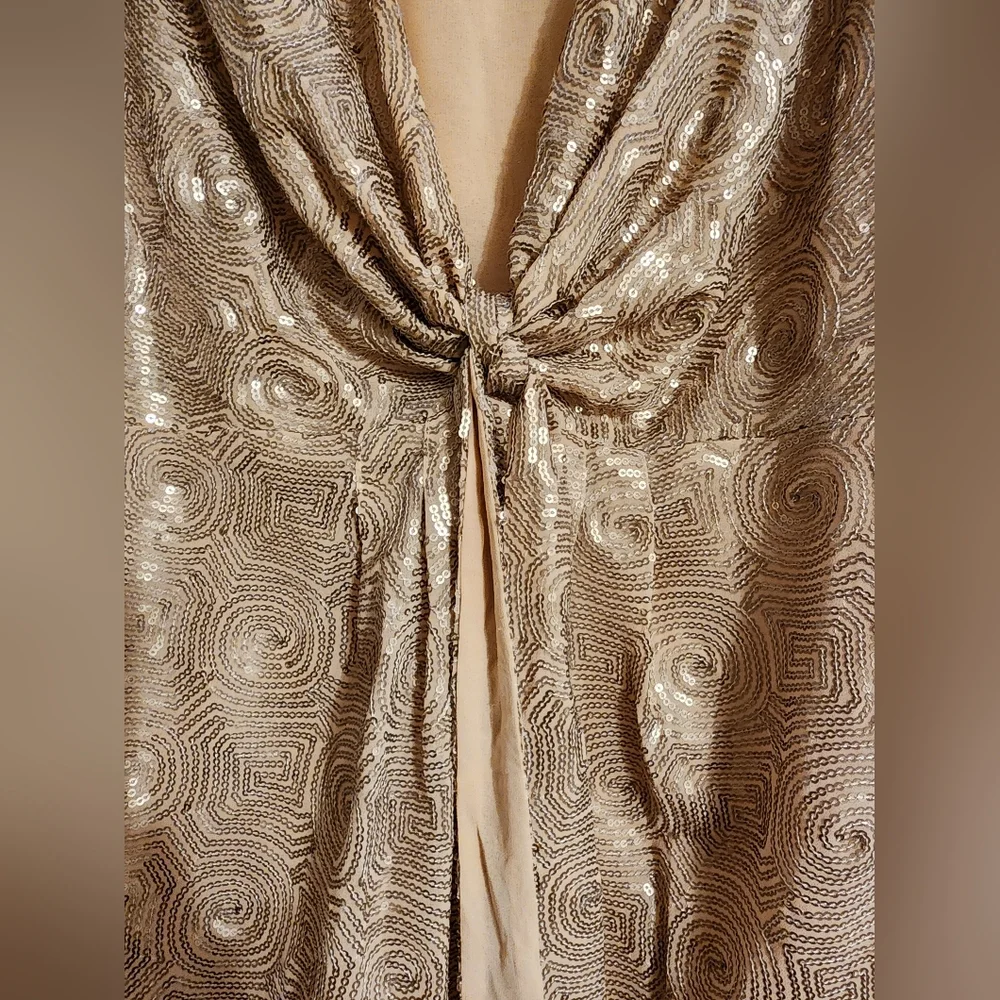 Free People Sequin Champagne Mini Dress, Size 2, Worn Once - Picture 6 of 11